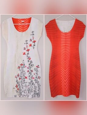 ANIMAPOP Reversible Cap Sleeve Scuba Bodycon Dress LARGE